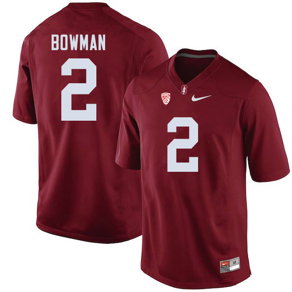 Men #2 Colby Bowman Stanford Cardinal College Football Jerseys Sale-Cardinal - Click Image to Close